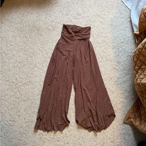 Elegant Brown Wide-Leg Women's Pants